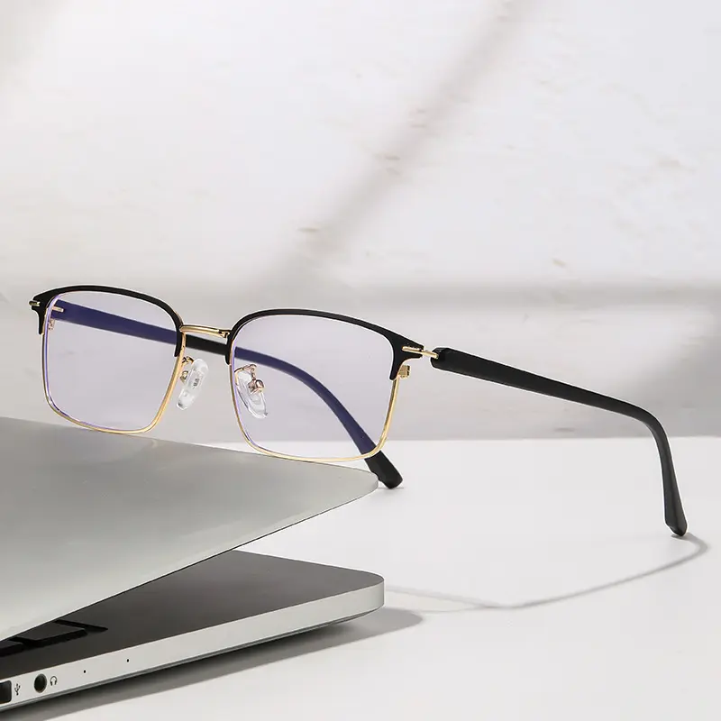 Ultra Light Small Frame Elderly Glasses Business Half Frame Anti Blue Light Presbyopia Glasses High-definition Far Sight Glasses