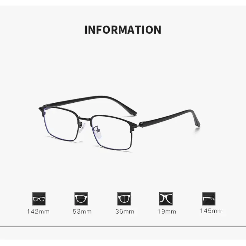 Ultra Light Small Frame Elderly Glasses Business Half Frame Anti Blue Light Presbyopia Glasses High-definition Far Sight Glasses