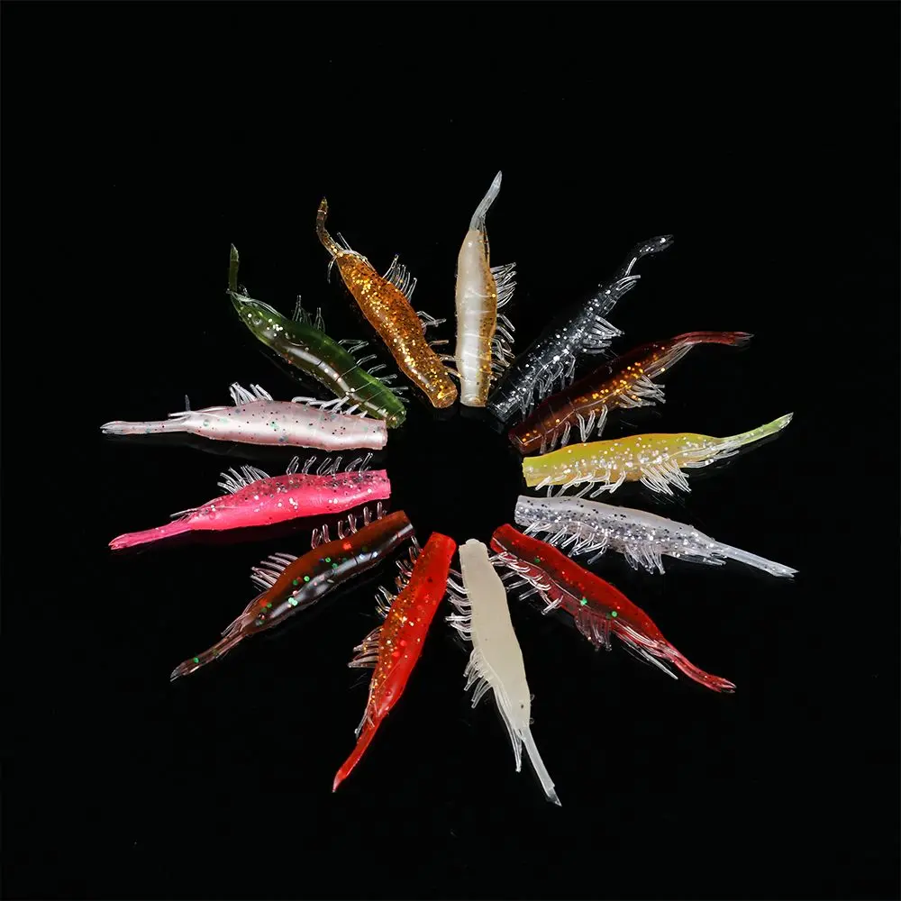 1PC Silicone Bait Soft Lures Pike Fishing Lure Biting Shrimp Carp Bass Sea Worm Swimbait Rockfishing Artificial Baits Gamba