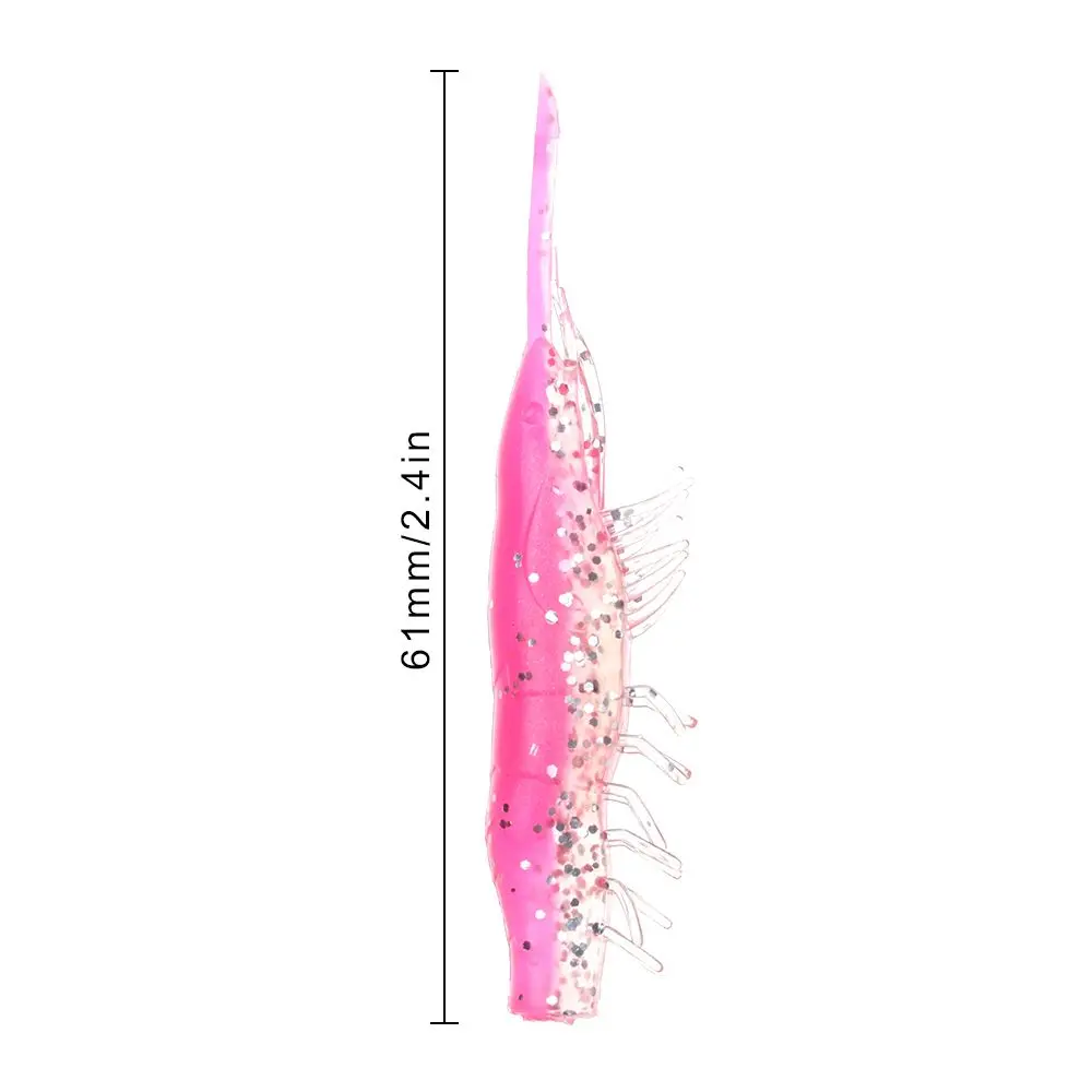 1PC Silicone Bait Soft Lures Pike Fishing Lure Biting Shrimp Carp Bass Sea Worm Swimbait Rockfishing Artificial Baits Gamba