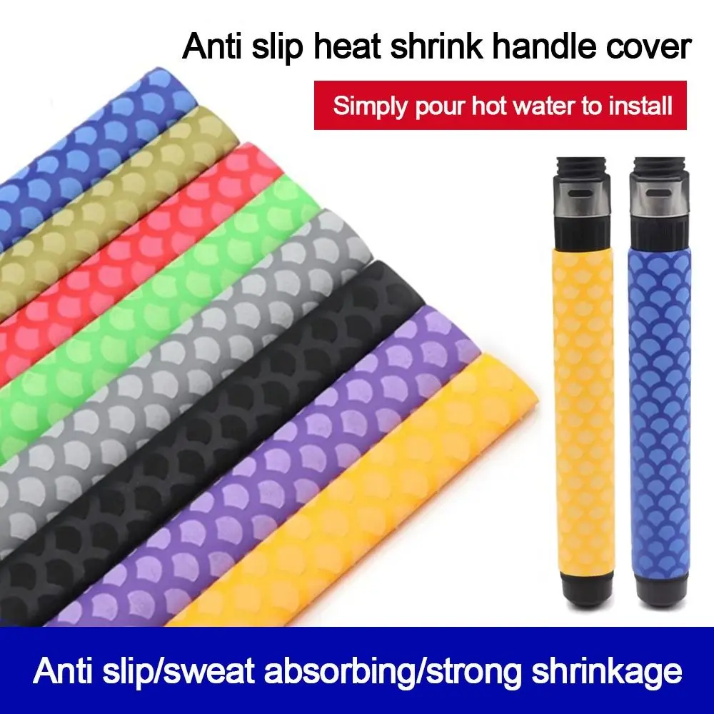 New Non Slip Heat Shrink Tube Insulation Waterproof Heat Shrink Sleeve Fish Scale Pattern Anti-slip Fishing Rod Wrap Electrical