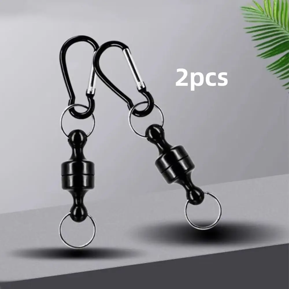 2PCS Magnetic Buckle Fishing Hanging Buckle Wireless Lost Rope Metal Fast Hanging Buckle Strong Magnetic Mountaineering Buckle