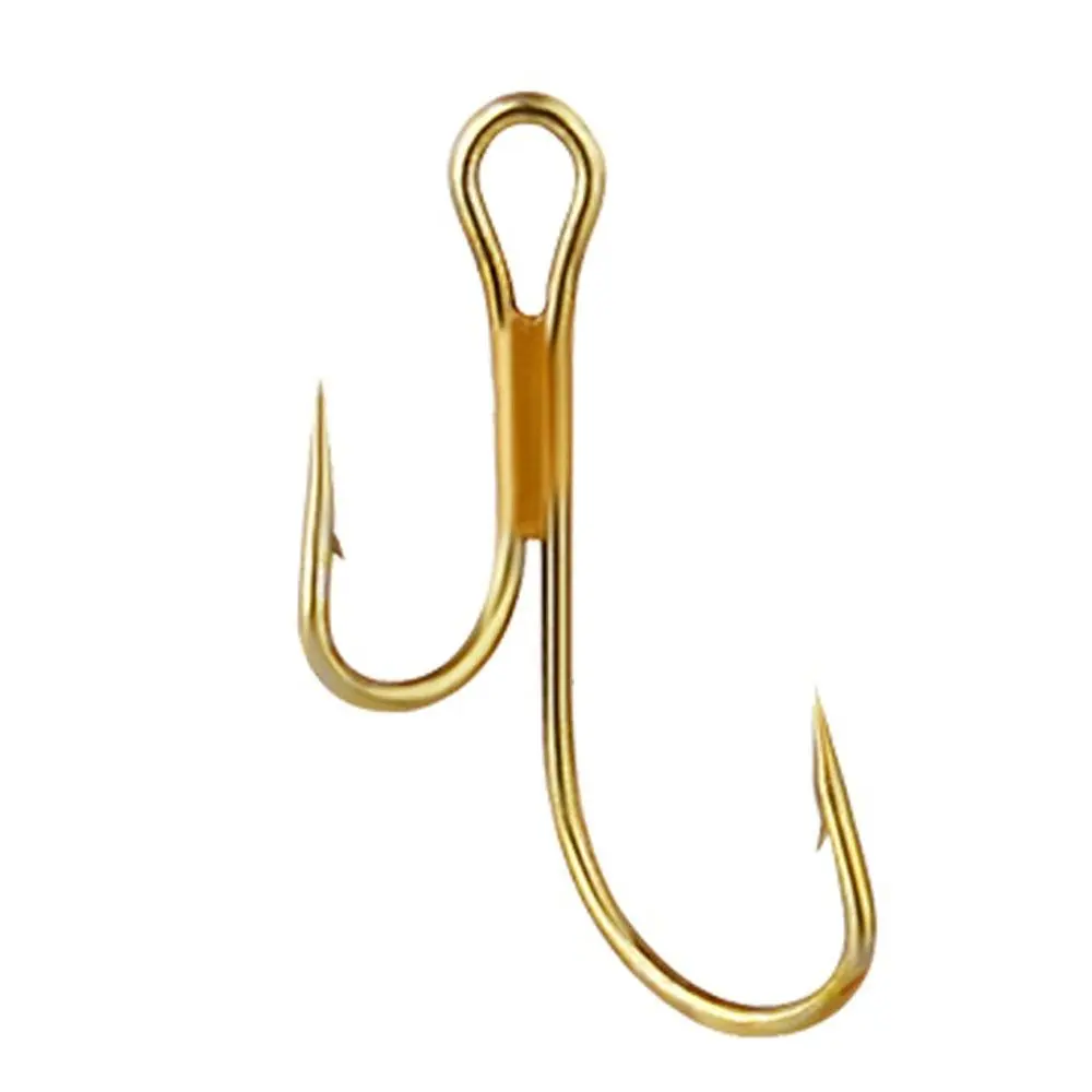 20Pcs Barbed Golden Double Fishing Hooks Ryder Pike Dead Bait Predator Salmon Trout Perch Ringed Zander twin hook