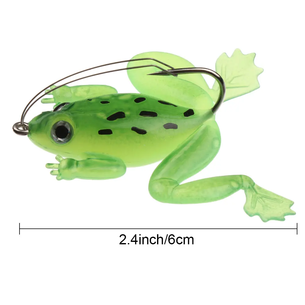 1Pcs Wobbler Soft Lures 6cm 5.2g 3D Eyes Artificial Silicone Frog Bait with Hook For Catfish Perch Bass Pike Fishing Tackle