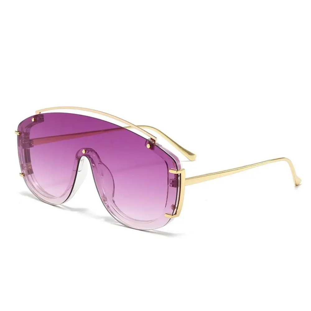 New Luxury Metal Design Gradient Sunglasses Stylish Gradient Leopard Print Oversize Sunglasses Oversize Design Sports Shades