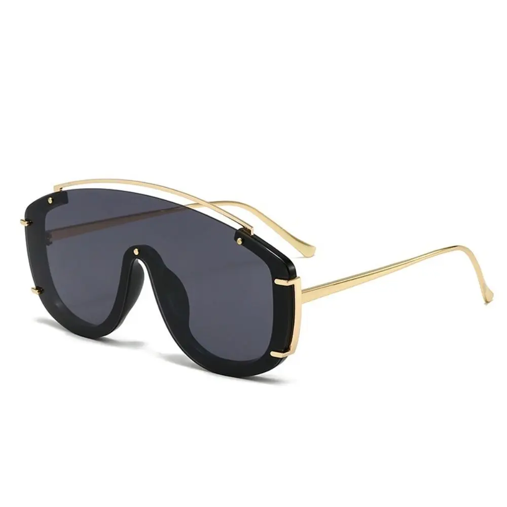 New Luxury Metal Design Gradient Sunglasses Stylish Gradient Leopard Print Oversize Sunglasses Oversize Design Sports Shades