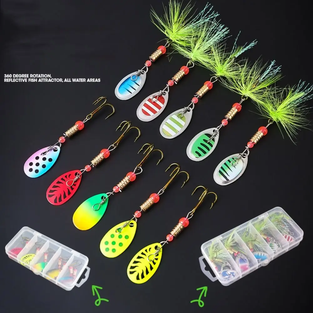 10PCS New Metal Spinning Lures 3g Multicolor Fishing Wobblers Crankbaits Fishing Accessories