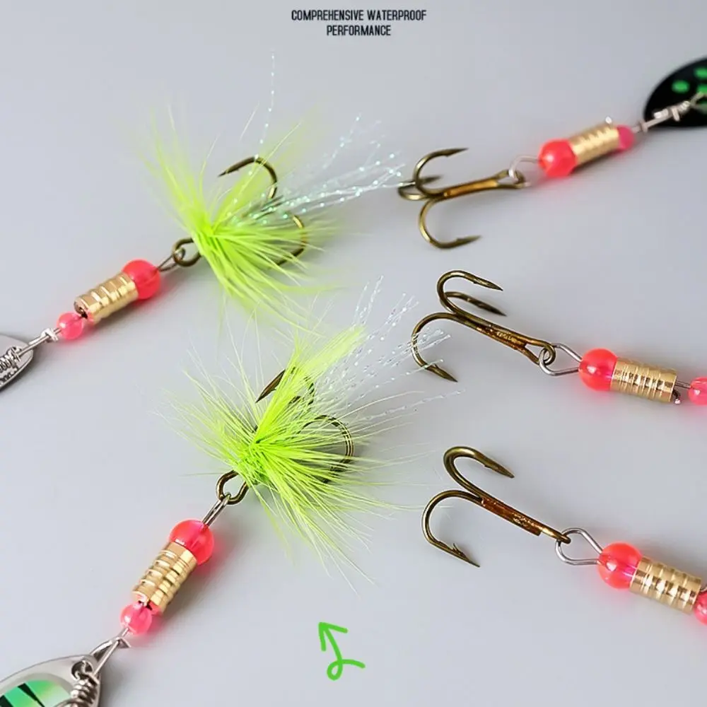 10PCS New Metal Spinning Lures 3g Multicolor Fishing Wobblers Crankbaits Fishing Accessories