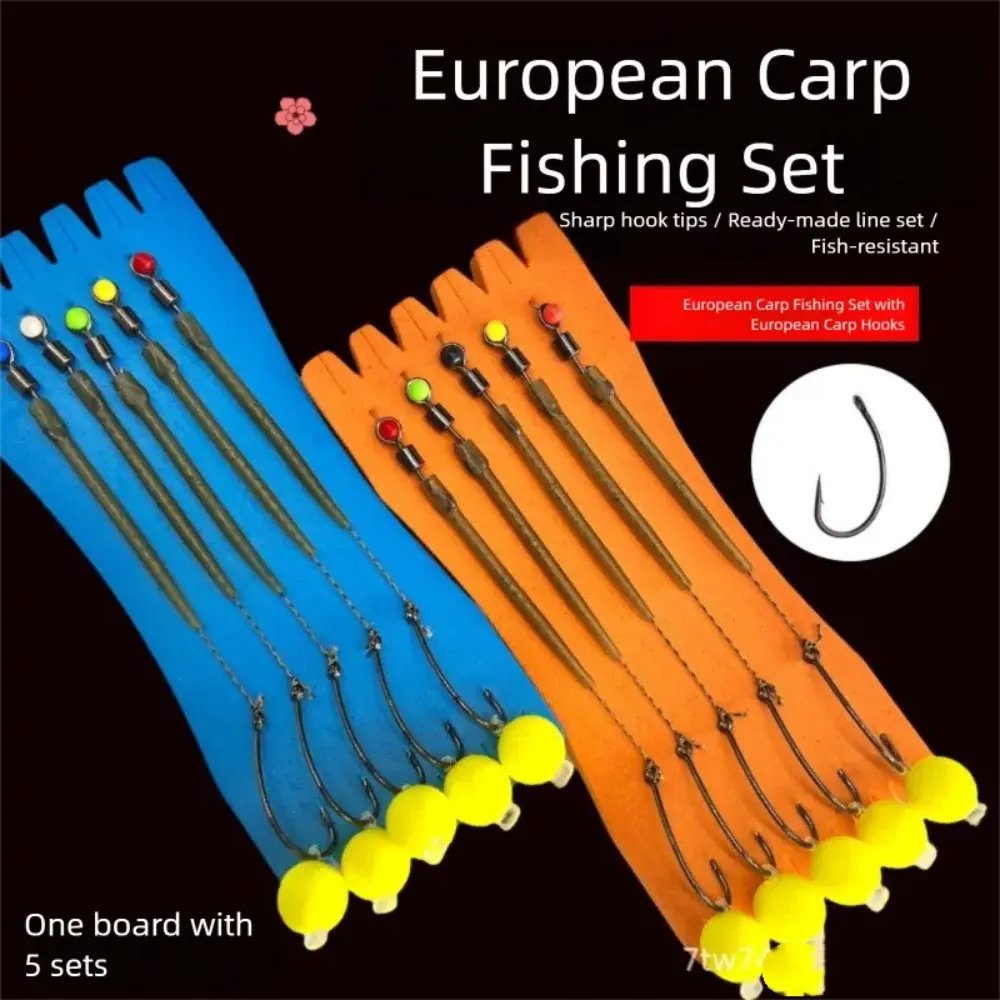 5pcs Flip/Iseni hook Fishing Hair Rigs hook Pesca Ready Made Carp Fishing Hook Size 2#-12# Equipment Carp Rigs fishing lure