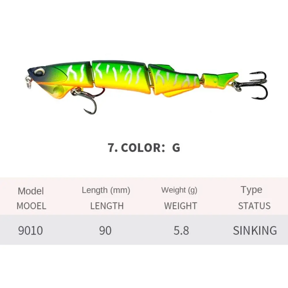2025 90mm 5.8g Sinking Fishing Lure 3D Eyes Wobbler Bass Minnow Lure VIB Minnow Fishing Bait Fishing Tackle