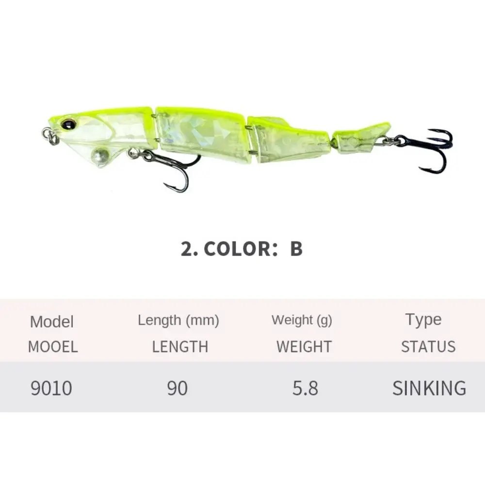 2025 90mm 5.8g Sinking Fishing Lure 3D Eyes Wobbler Bass Minnow Lure VIB Minnow Fishing Bait Fishing Tackle