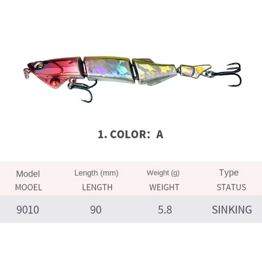 2025 90mm 5.8g Sinking Fishing Lure 3D Eyes Wobbler Bass Minnow Lure VIB Minnow Fishing Bait Fishing Tackle