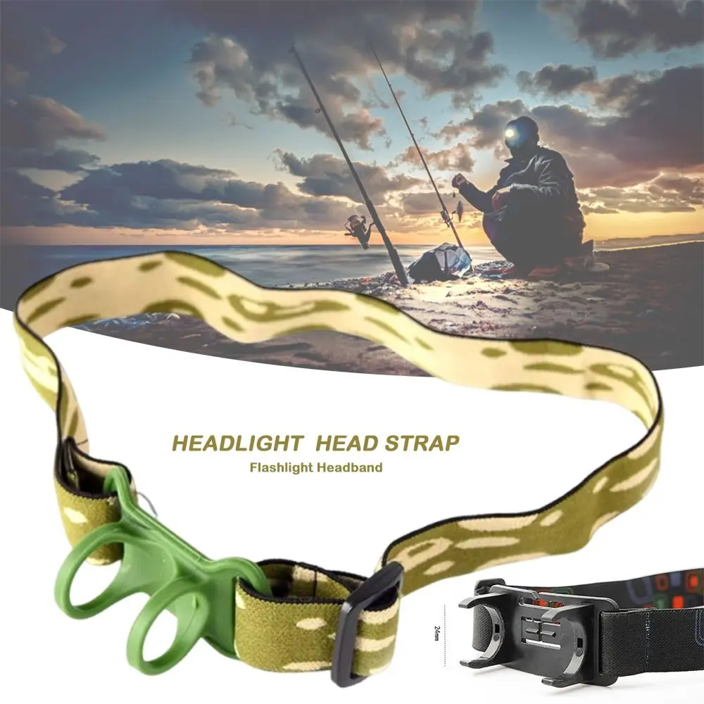 Durable Belt Headlight Head Strap 18650 Headlight Flashlight Headband Head Mount Holder Headlamp Head Straps Flashlight