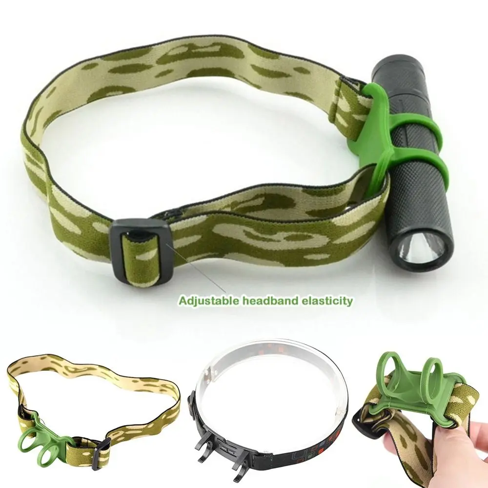 Durable Belt Headlight Head Strap 18650 Headlight Flashlight Headband Head Mount Holder Headlamp Head Straps Flashlight