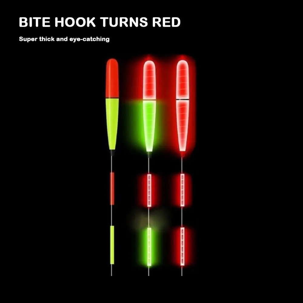 2pcs Bright Light Luminous LED Smart Float Ultra Sensitive Top Mount Electronic Float Super Bright Luminous Float Night Fishing