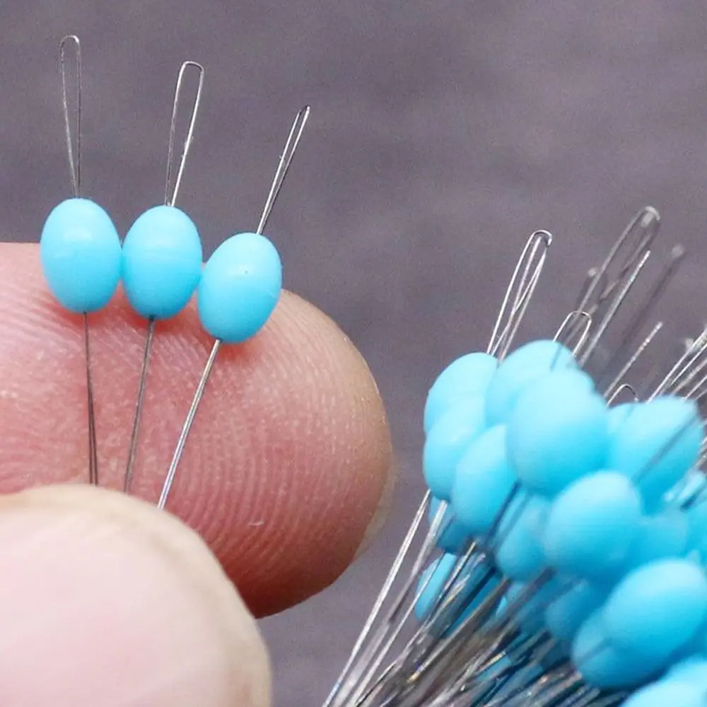 200pcs Line Tackle Accessories Fishing Bobber Stopper Fishing Supply transparent olive Rubber Bean Soft Float Space Beans