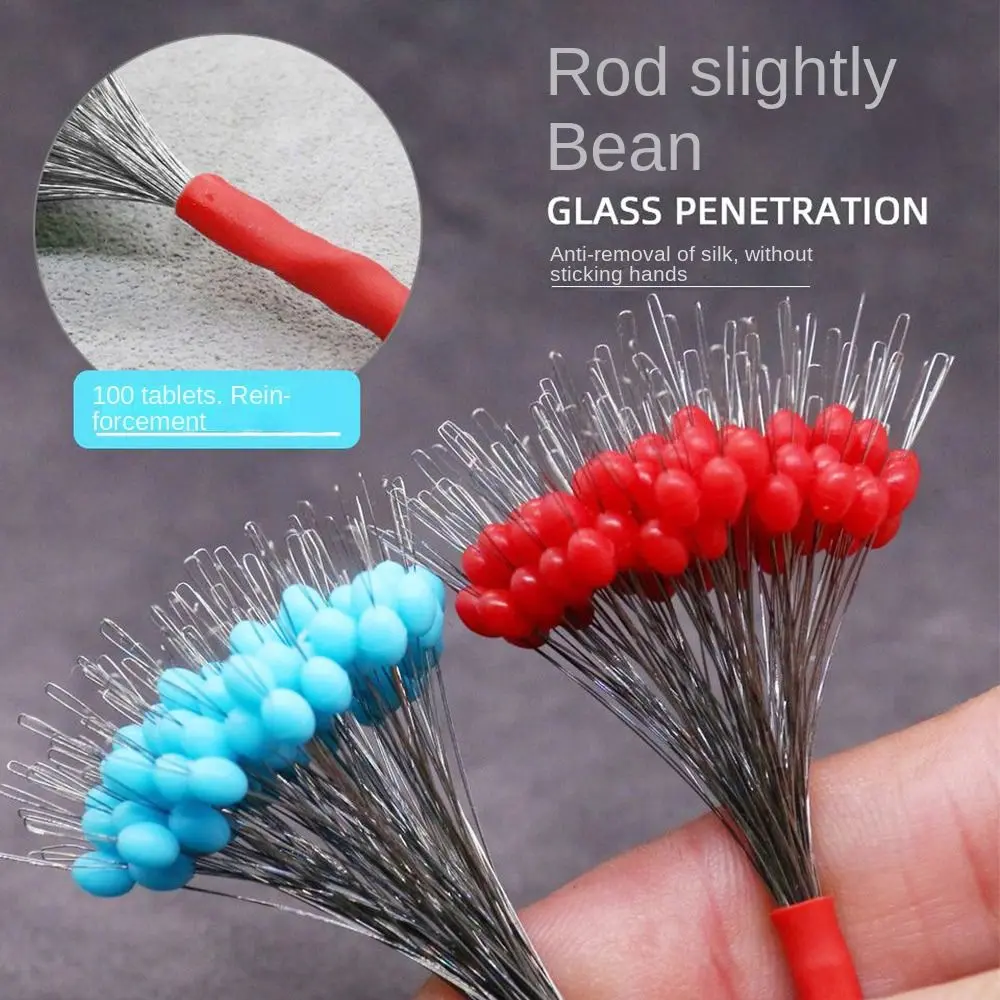200pcs Line Tackle Accessories Fishing Bobber Stopper Fishing Supply transparent olive Rubber Bean Soft Float Space Beans