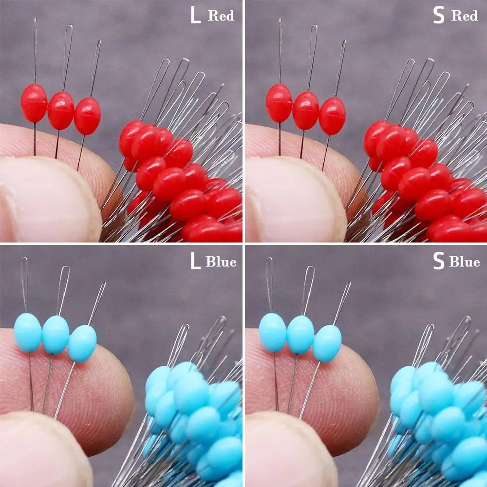 200pcs Line Tackle Accessories Fishing Bobber Stopper Fishing Supply transparent olive Rubber Bean Soft Float Space Beans