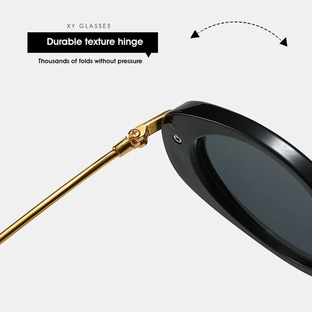 Retro Oval Sunglasses UV Protection Trendy Fashion Small Frame Sunglasses Beachwear Driving Summer Shades for Women & Men