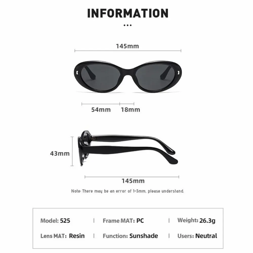 Women's Cat Eye Sunglasses Oval Sun Glasses Fashion Oversized Sunglasses UV400 Protection Anti-Reflective Streetwear Eyewear
