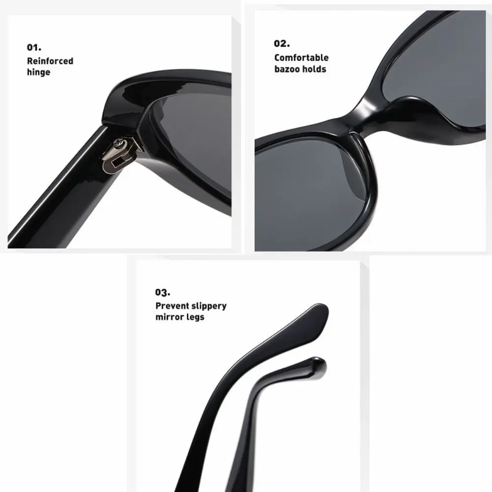 Women's Cat Eye Sunglasses Oval Sun Glasses Fashion Oversized Sunglasses UV400 Protection Anti-Reflective Streetwear Eyewear
