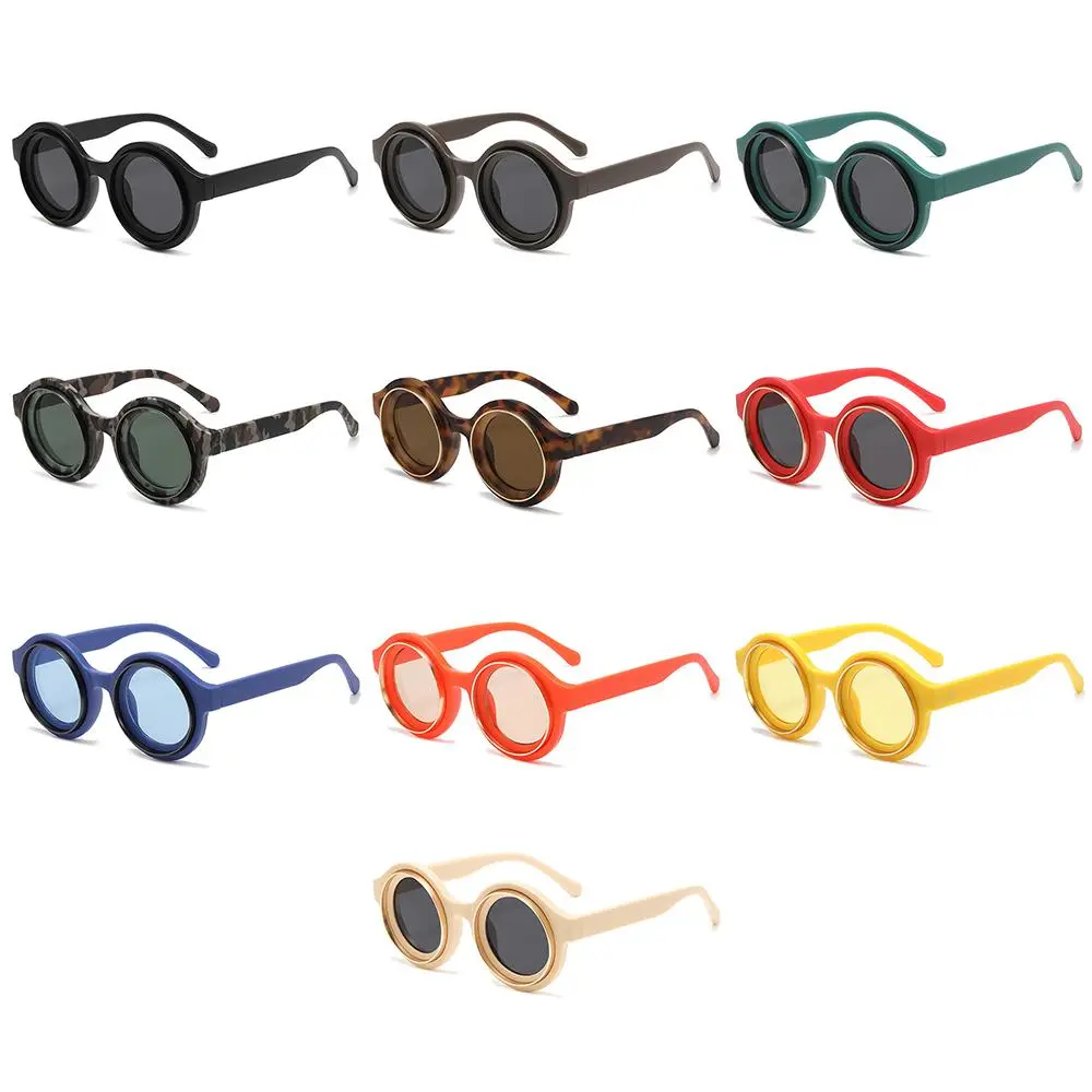 Trendy Retro Round Sunglasses Vintage Hip Hop Punk Shades Cool Street Sun Glasses for Men