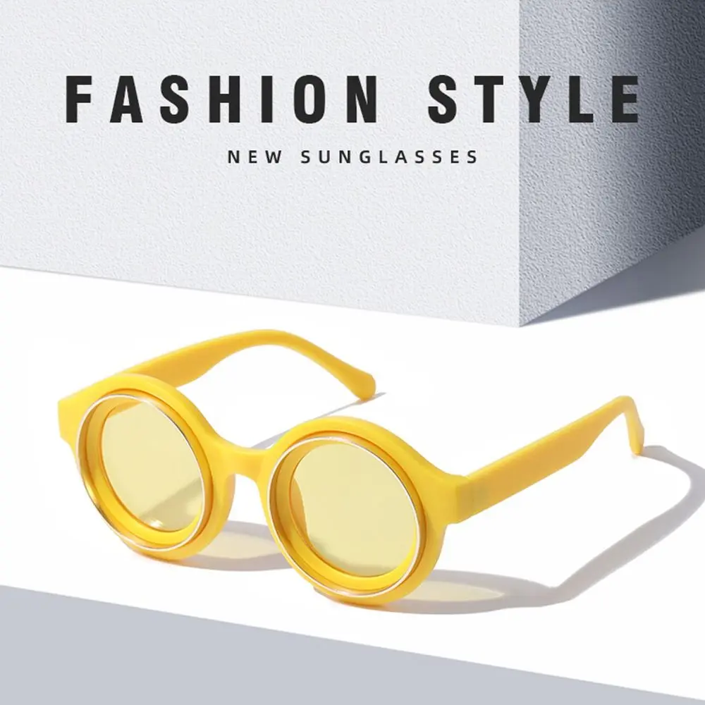 Trendy Retro Round Sunglasses Vintage Hip Hop Punk Shades Cool Street Sun Glasses for Men