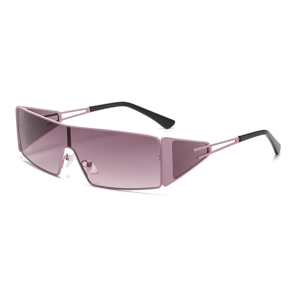 Trendy Y2K Punk Rectangle Women Sunglasses Metal Golden Frame UV Protection Sun Glasses Retro Luxury Eyeglasses