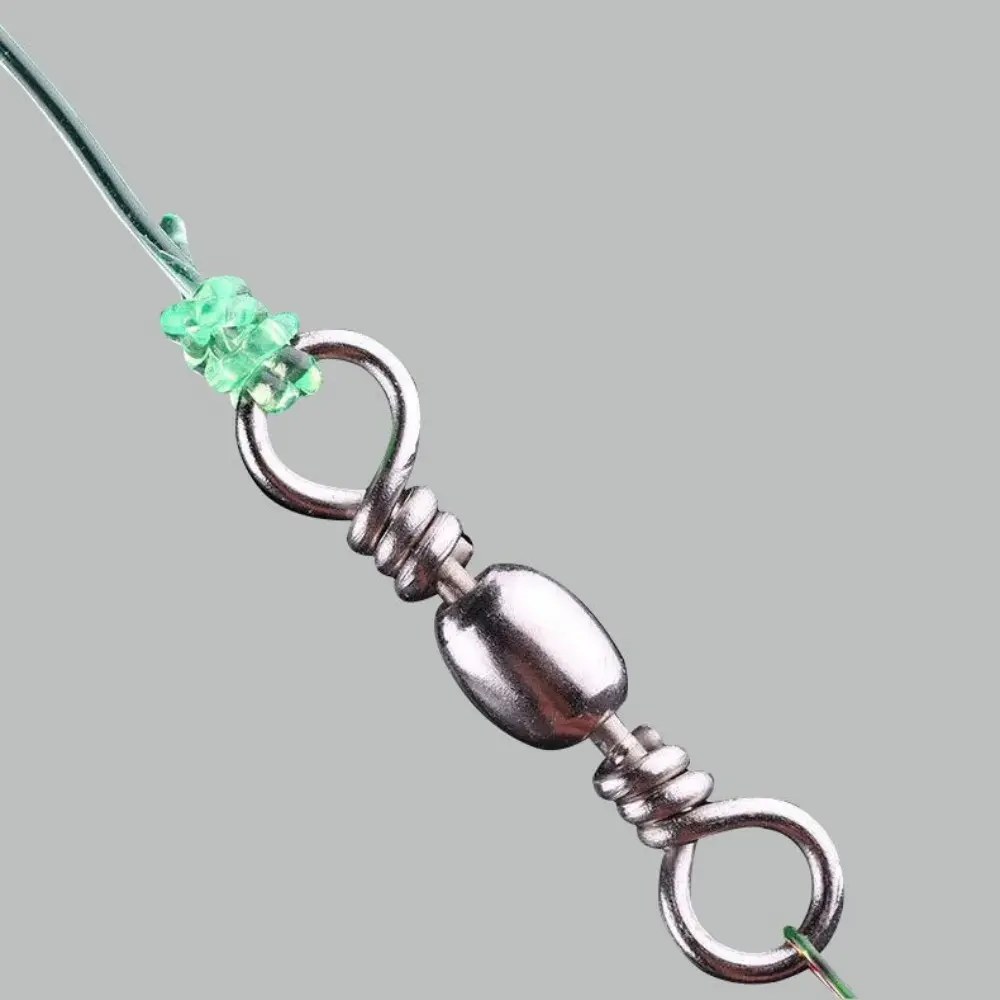 100pcs Solid Ring Fishing Snap Connector Stainless Steel 360 degree rotation Fishing Connector Swivel ring Heavy Duty Ball