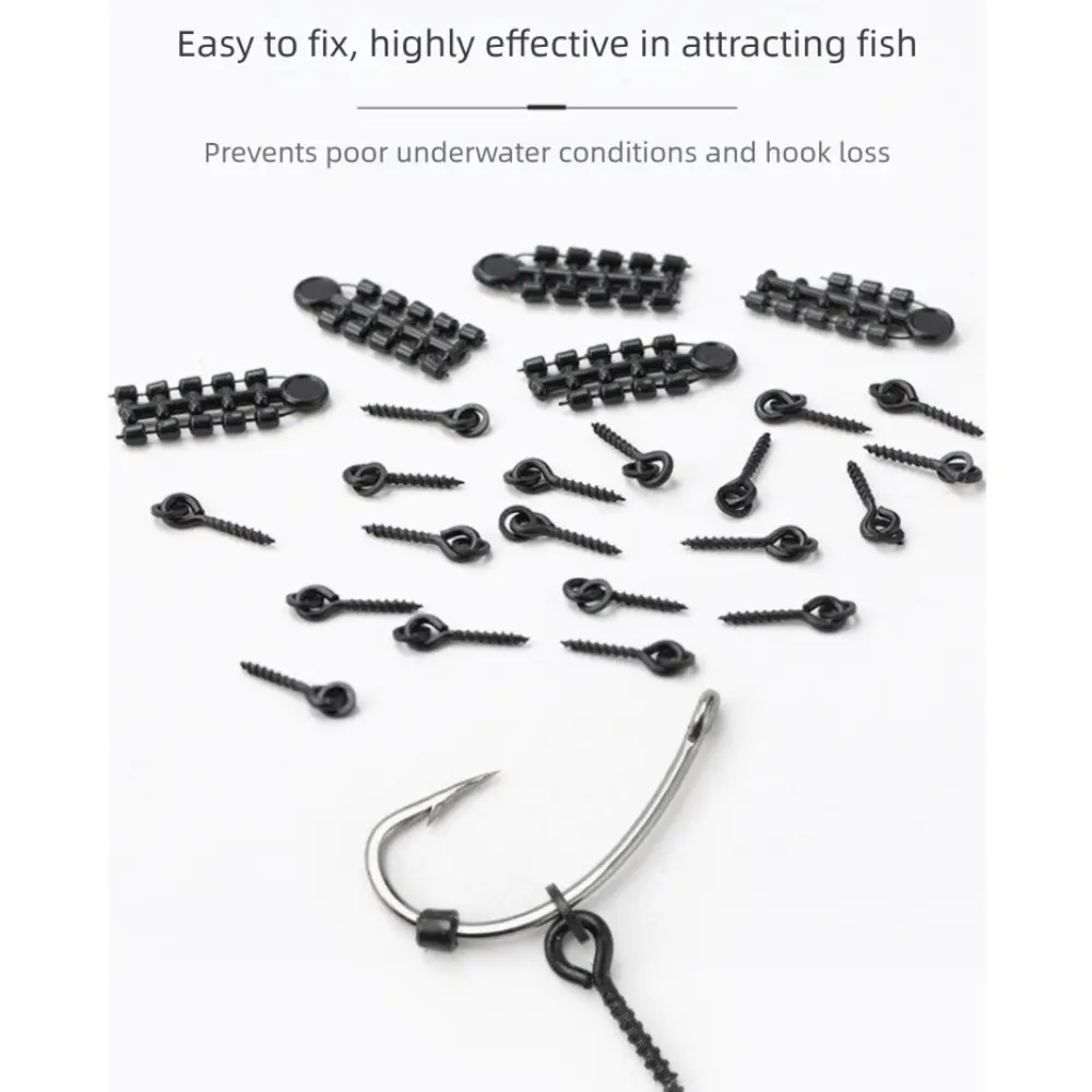 70/100pcs Double pointed Carp Fishing Hook Stoppers Plastic Connector Stop Beads Double head screws Retainer