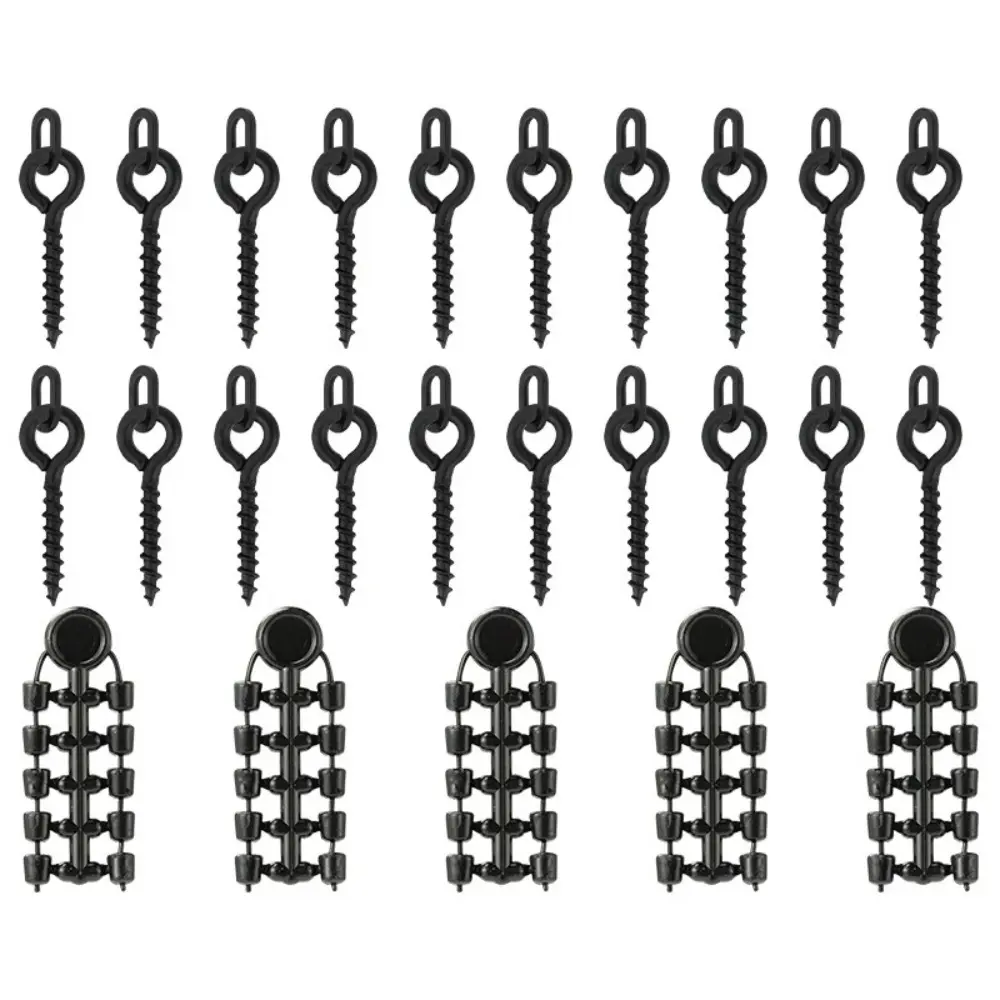 70/100pcs Double pointed Carp Fishing Hook Stoppers Plastic Connector Stop Beads Double head screws Retainer