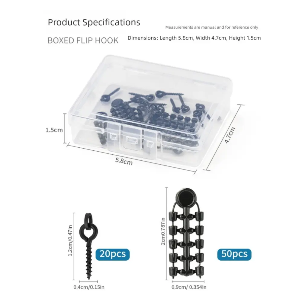 70/100pcs Double pointed Carp Fishing Hook Stoppers Plastic Connector Stop Beads Double head screws Retainer
