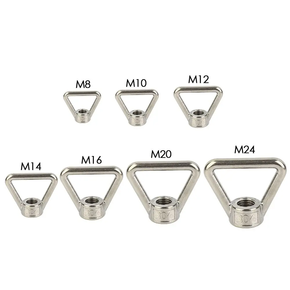 M8 M10 M12 Hooking Nut 304 Stainless Steel Eyebolt Ring Lifting Eye Nuts Screw Ring Triangle Nuts