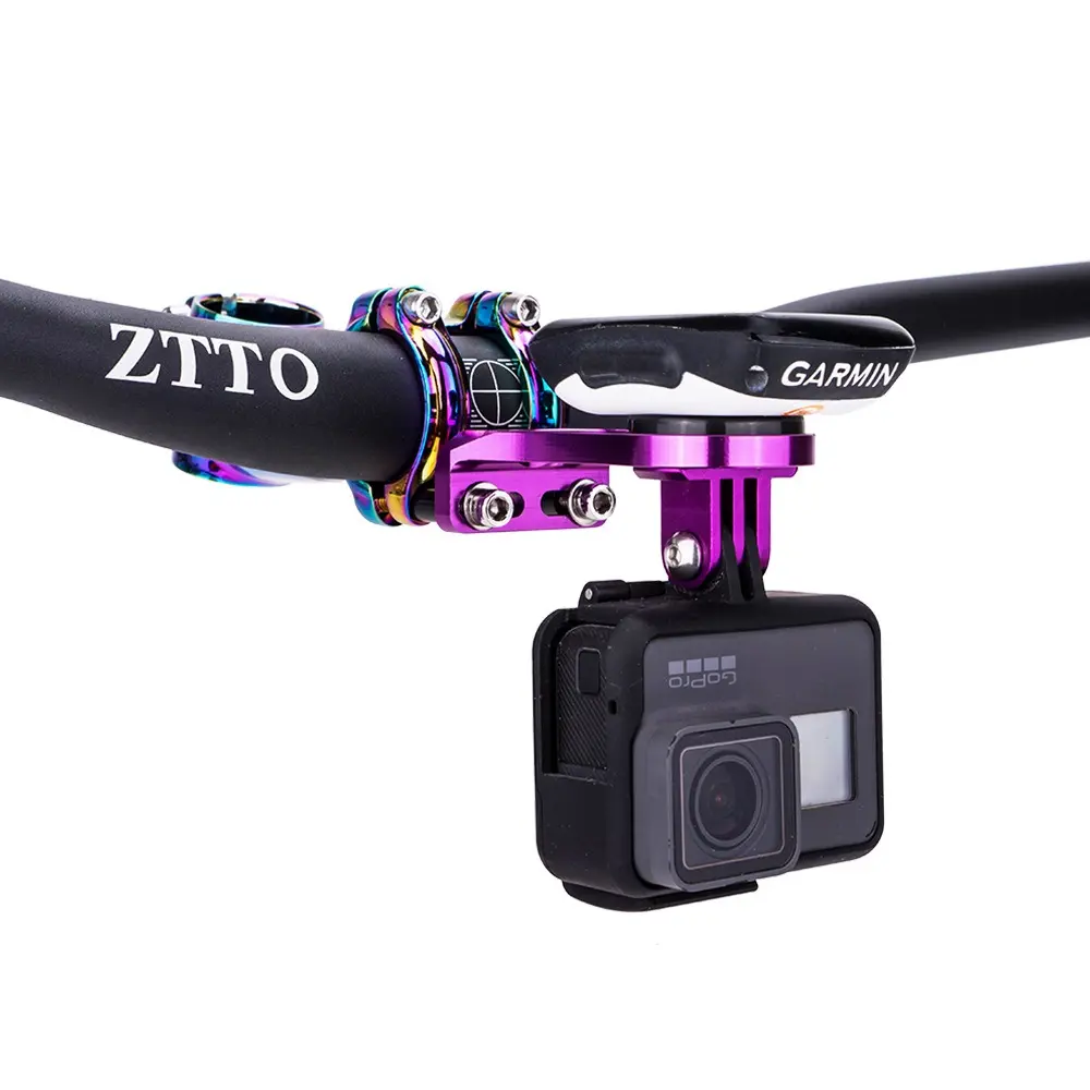 ZTTO Bicycle Stem Computer Mount Aluminum Alloy Riding Equipment Mountain Bike Stopwatch Stand for Garmin Bryton GPS GoPro