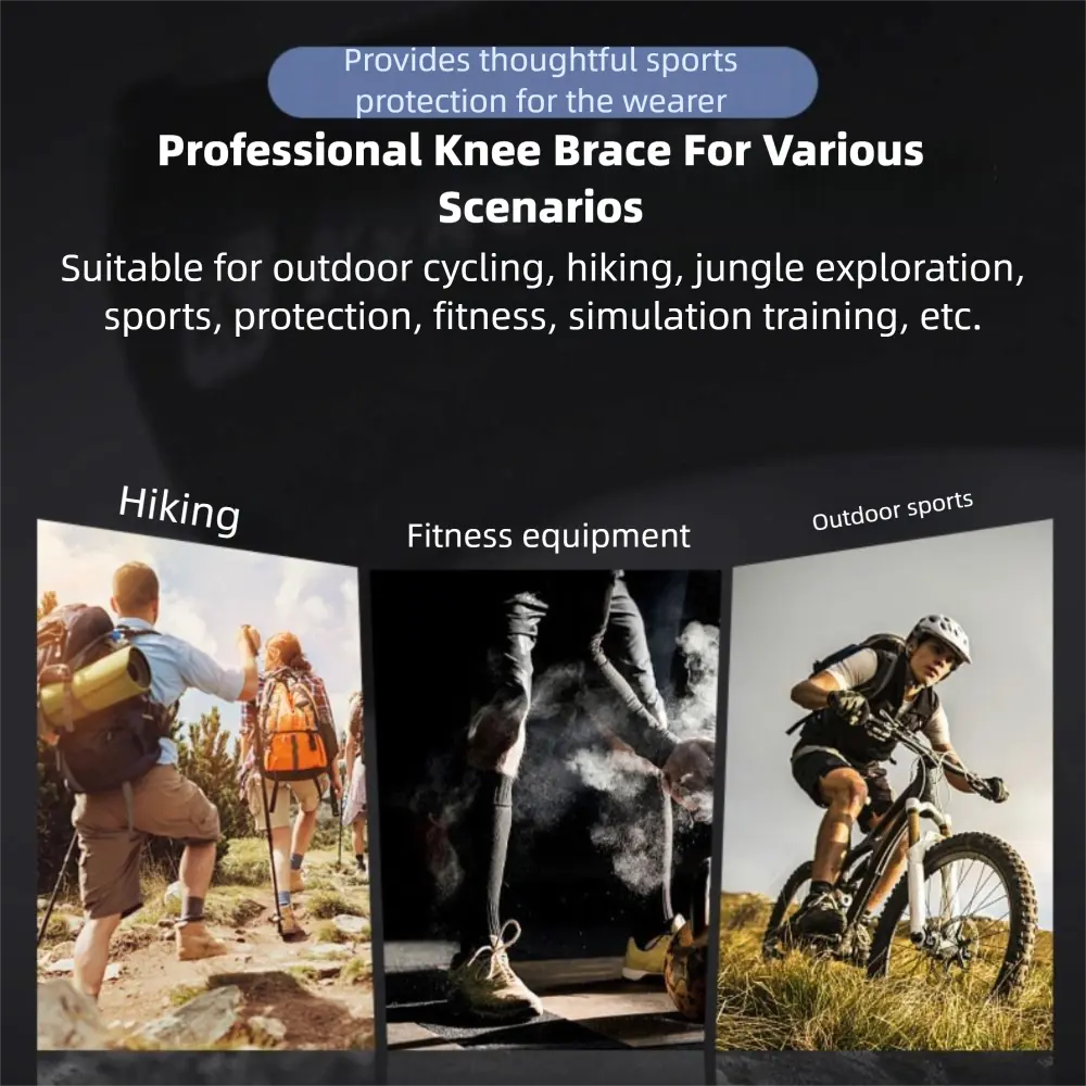 High Quality Adjustable Knee Brace Breathable Elastic Design Shock Absorption Knee Pad Knee Support Strap Football