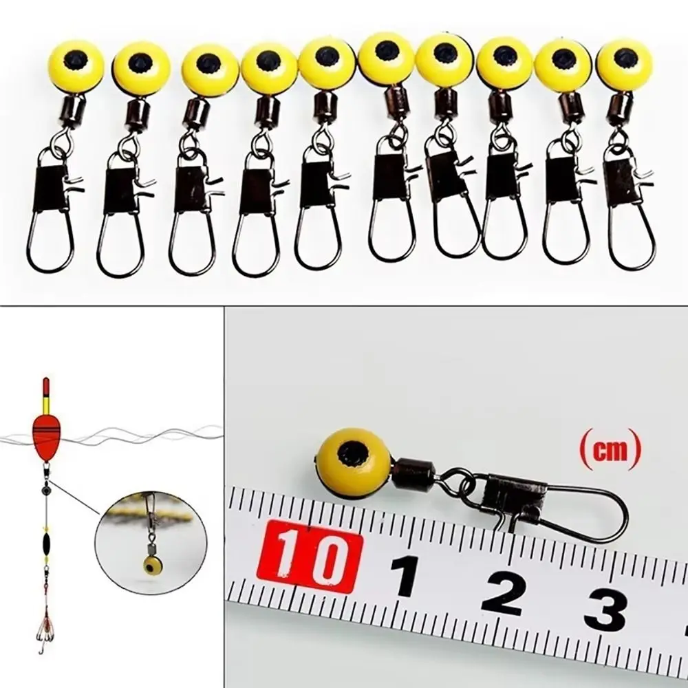 20Pcs/Set High-speed Fishing Float Bobber Stop 32mm Sea Saltwater Fishing Connector Plastic Metal Swivel Space Beads Stopper