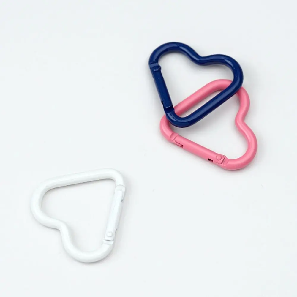 5pcs New 4.5*4.2cm Spring Heart-Ring Buckles Multicolors Heart Shape Bag Belt Buckle Snap Clasp Clip Purses Handbags