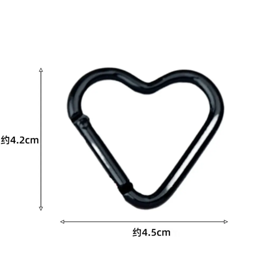 5pcs New 4.5*4.2cm Spring Heart-Ring Buckles Multicolors Heart Shape Bag Belt Buckle Snap Clasp Clip Purses Handbags
