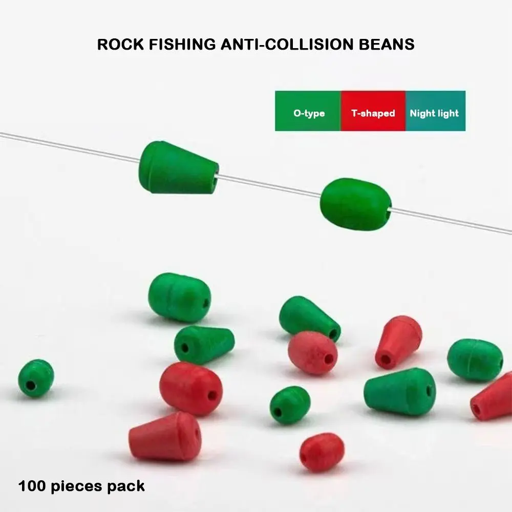 Hot Soft/Hard Anti-Collision Beans Floating Bait Hook Fishing Beads Carp Fishing Lures Float Stopper Line Bean Rock Fishing