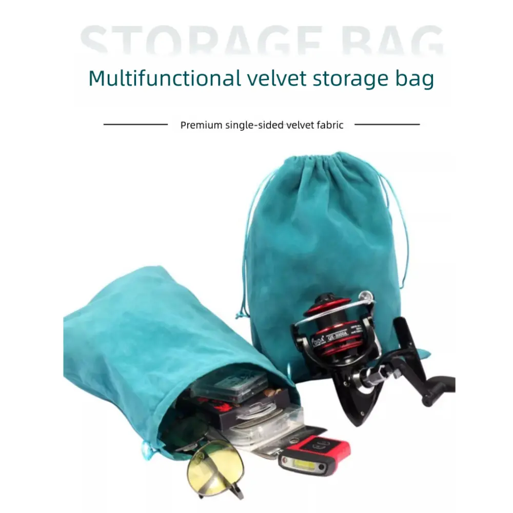 Storage Bag Portable Fishing Tackle Accessories Drawstring S M L Fishing Reel Bag Wheel Storage Reel Protect Bag Outdoor