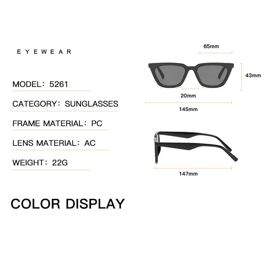 Womens Sexy Sunglasses Manufacturer Custom Designer Shades Retro Square Cat Eye Sun Glasses Sunglasses