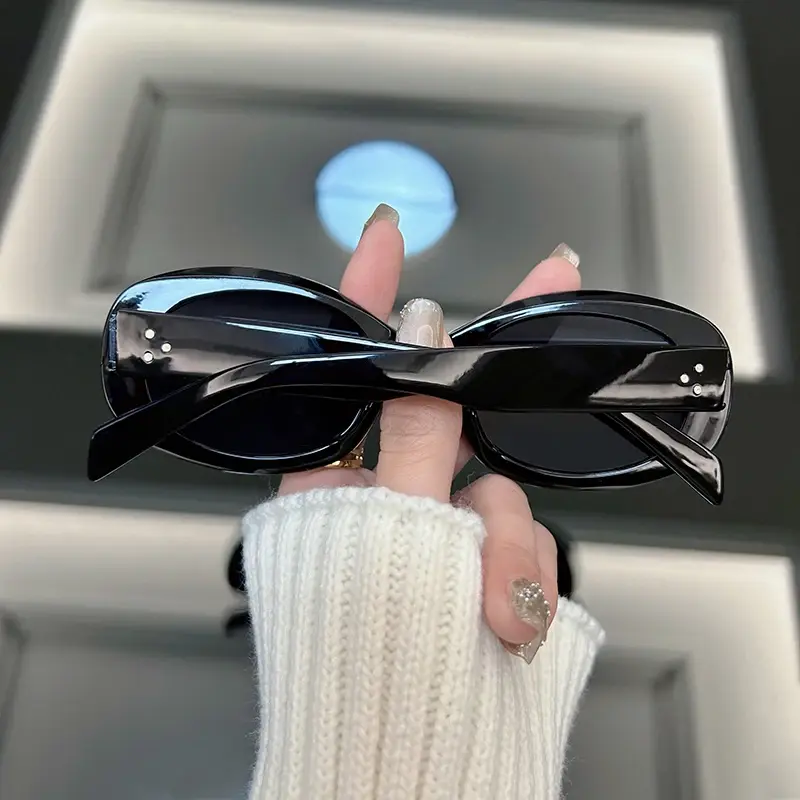 Fashion Oval Round Sunglasses Women Brand Designer Retro Sun Glasses Female Vintage Frame Mirror Outdoor Oculos De Sol