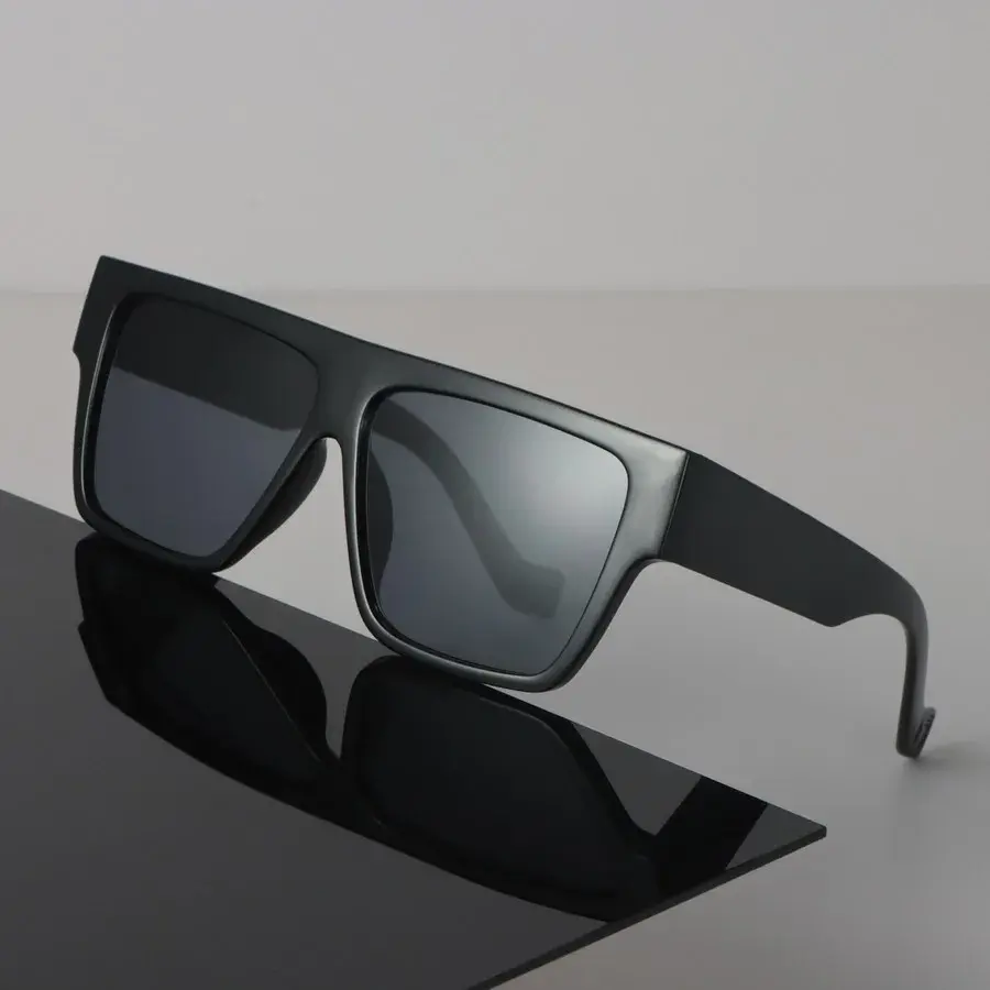 Designer Square Sunglasses Women Men Vintage Black Sun Glasses Fashion Personality Eyewear Mirror Lens Oversized Brand