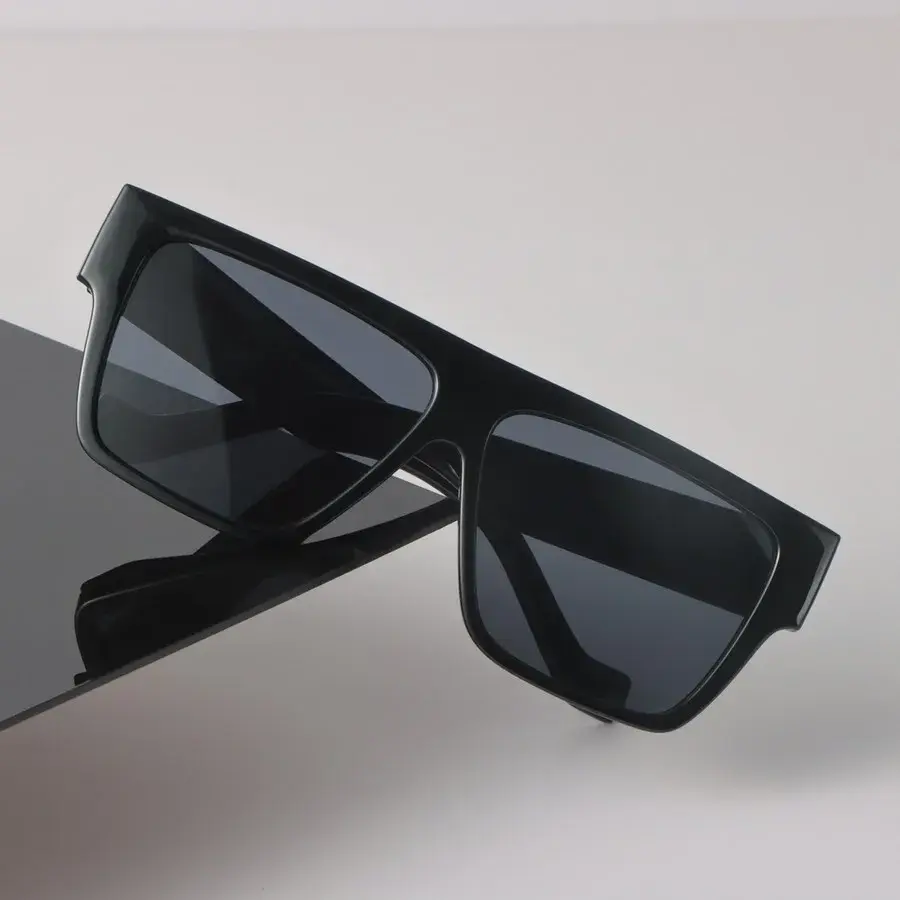 Designer Square Sunglasses Women Men Vintage Black Sun Glasses Fashion Personality Eyewear Mirror Lens Oversized Brand