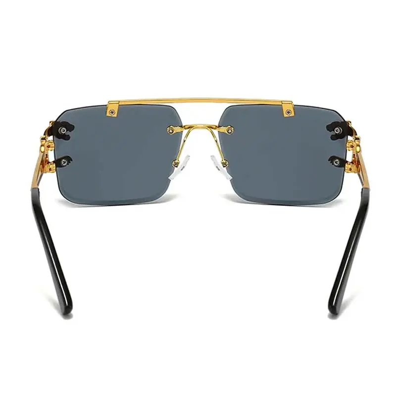 Luxury Square Sunglasses Man Woman Brand Designer Vintage Rimless Sun Glasses Male Female Fashion Retro Mirror Oculos De Sol