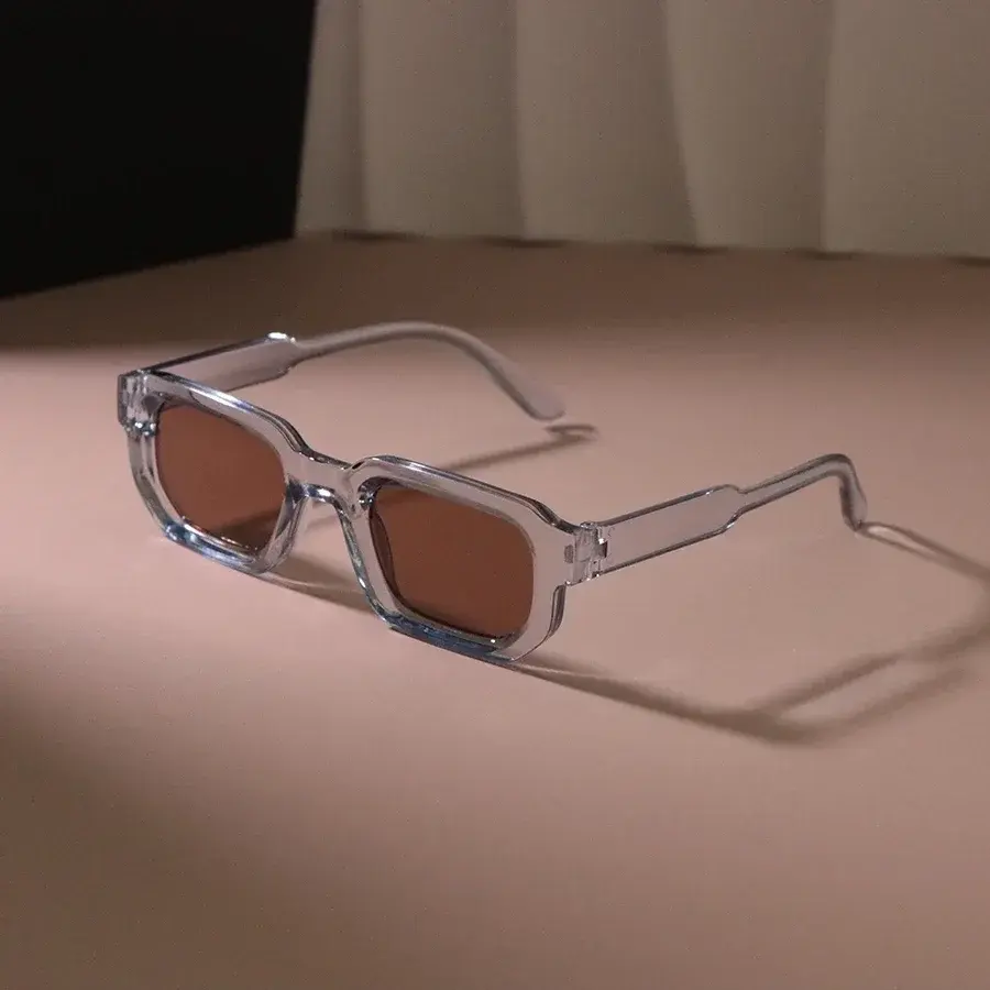 New Rectangle Sunglasses Women Men Luxurious Brand Designer Casual Sun Glasses Female Male Plastic Personality Outdoor Eyewear