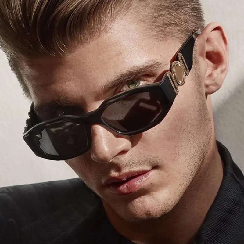 Irregular Square Sunglasses Man Brand Designer Vintage Sun Glasses Male Fashion Small Frame Candy Colors Cool Oculos De Sol