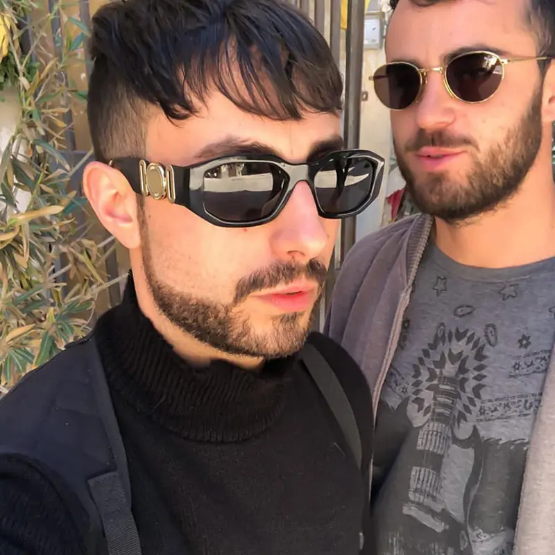 Irregular Square Sunglasses Man Brand Designer Vintage Sun Glasses Male Fashion Small Frame Candy Colors Cool Oculos De Sol
