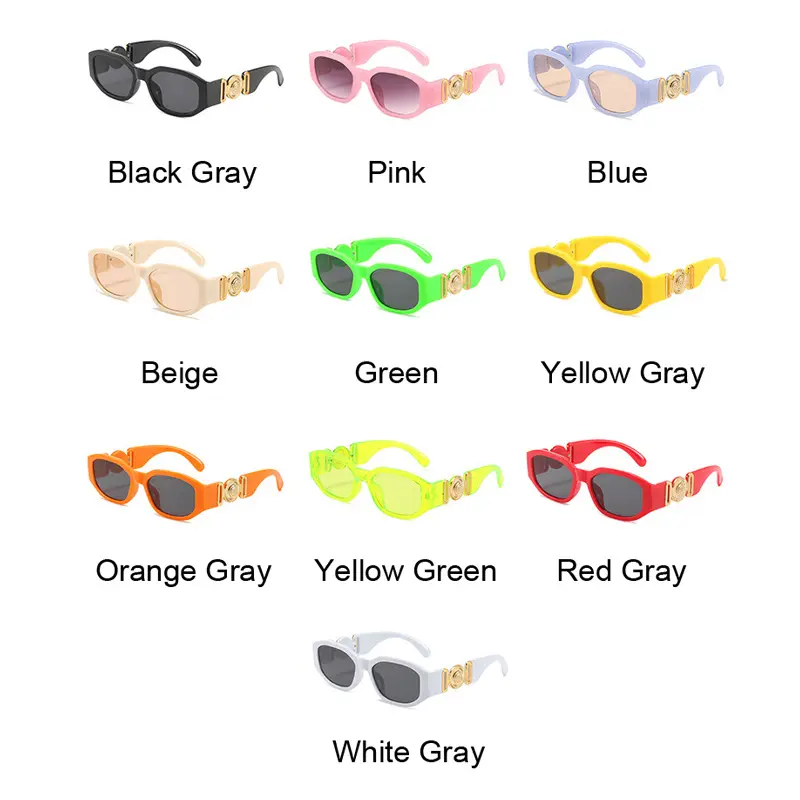 Irregular Square Sunglasses Man Brand Designer Vintage Sun Glasses Male Fashion Small Frame Candy Colors Cool Oculos De Sol