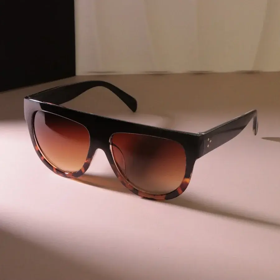 Casual Big Frame Round Sunglasses Women Men Sun Glasses Female Mirror Colors Designer Brand Fashion Luxurious Gradient Eyewear